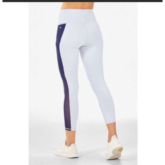 Fabletics Kate Hudson Blue Mila Pocket Capri Leggings - Picture 6 of 12